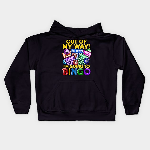 Funny Bingo graphic for a Lottery and Bingo Player Kids Hoodie by biNutz